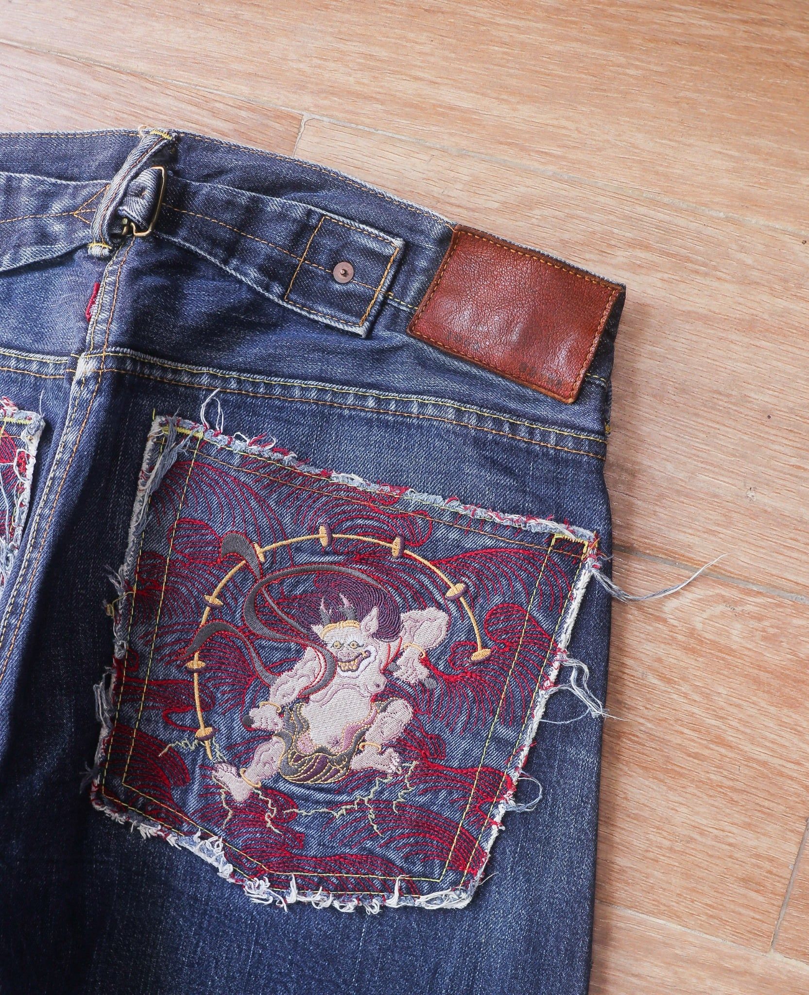  05.29.24 - VTG BAGGY SELVEDGE DENIM PANTS - RMC RED MONKEY COMPANY JAPAN 