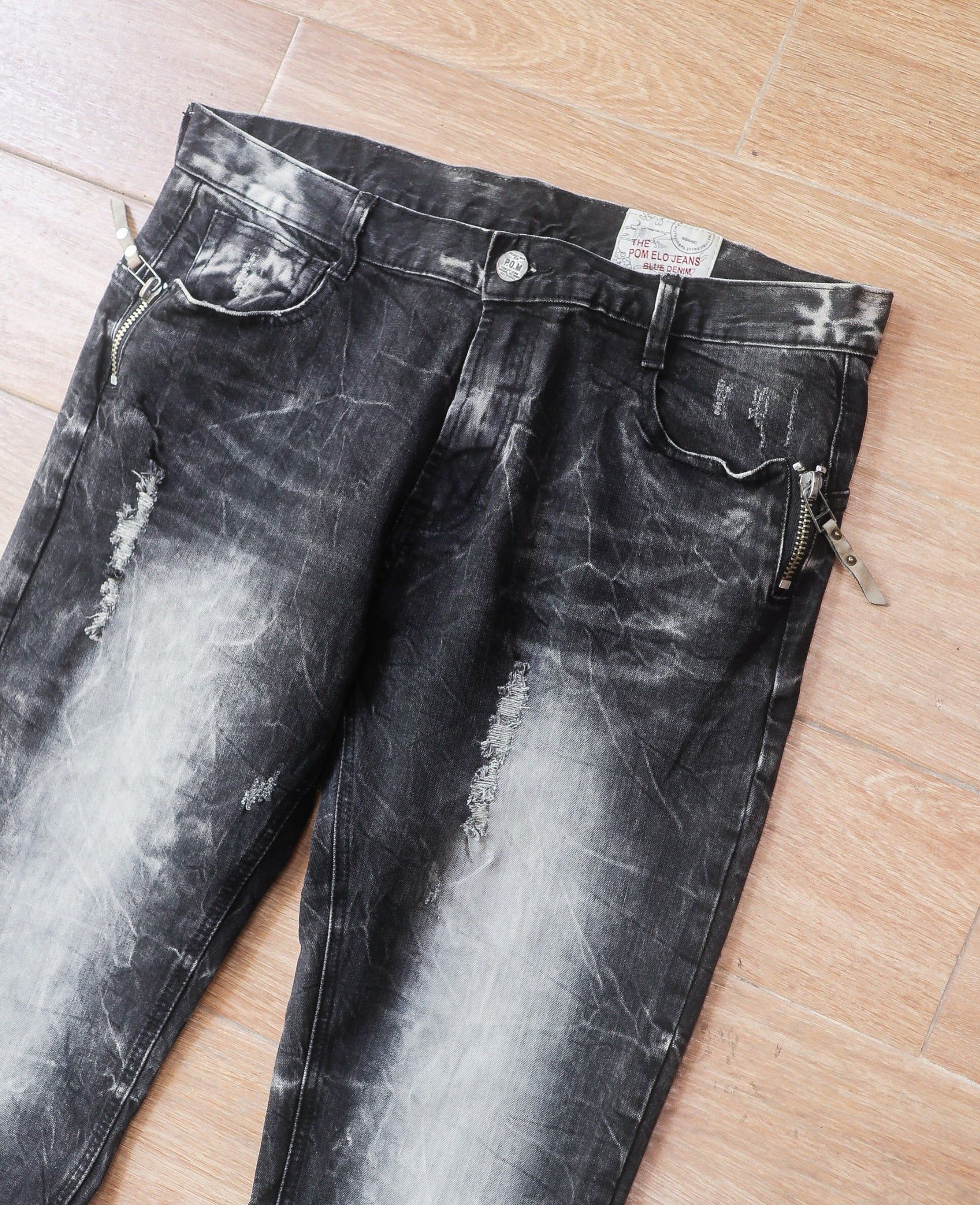  05.29.24 - VTG PUNK SLIM DENIM PANTS - THE POM ELO JEANS 