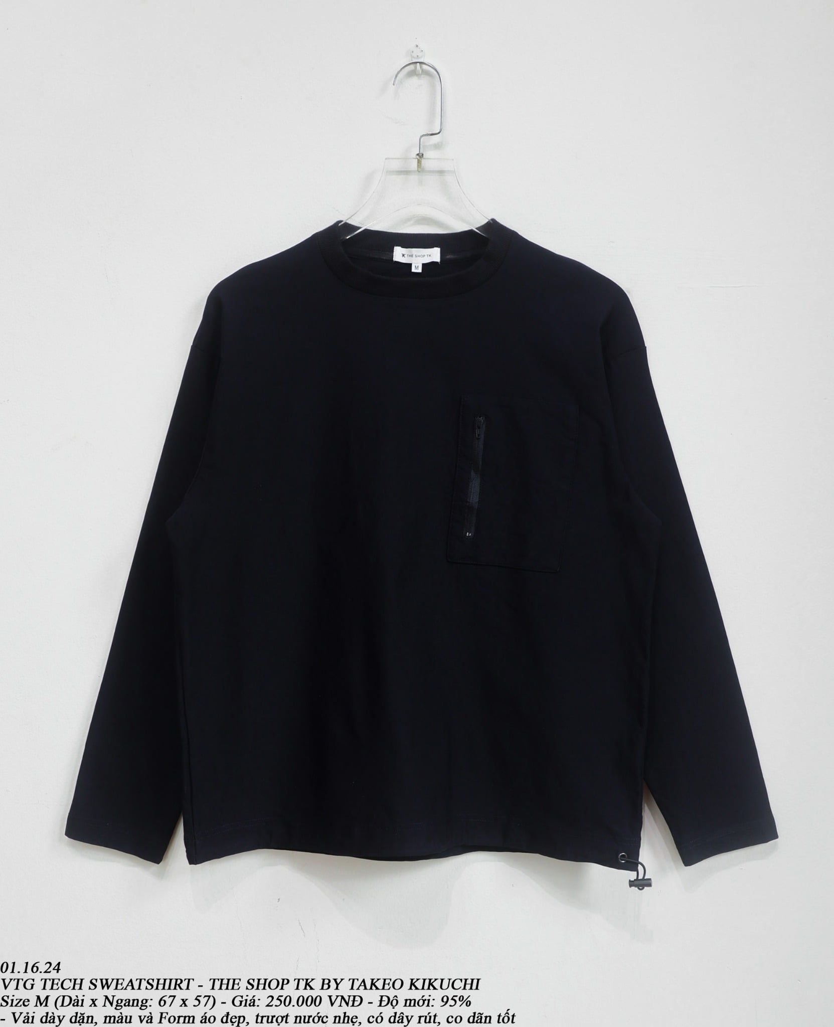  01.16.24 - VTG TECH SWEATSHIRT - TK SHOP BY TAKEO KIKUCHI 