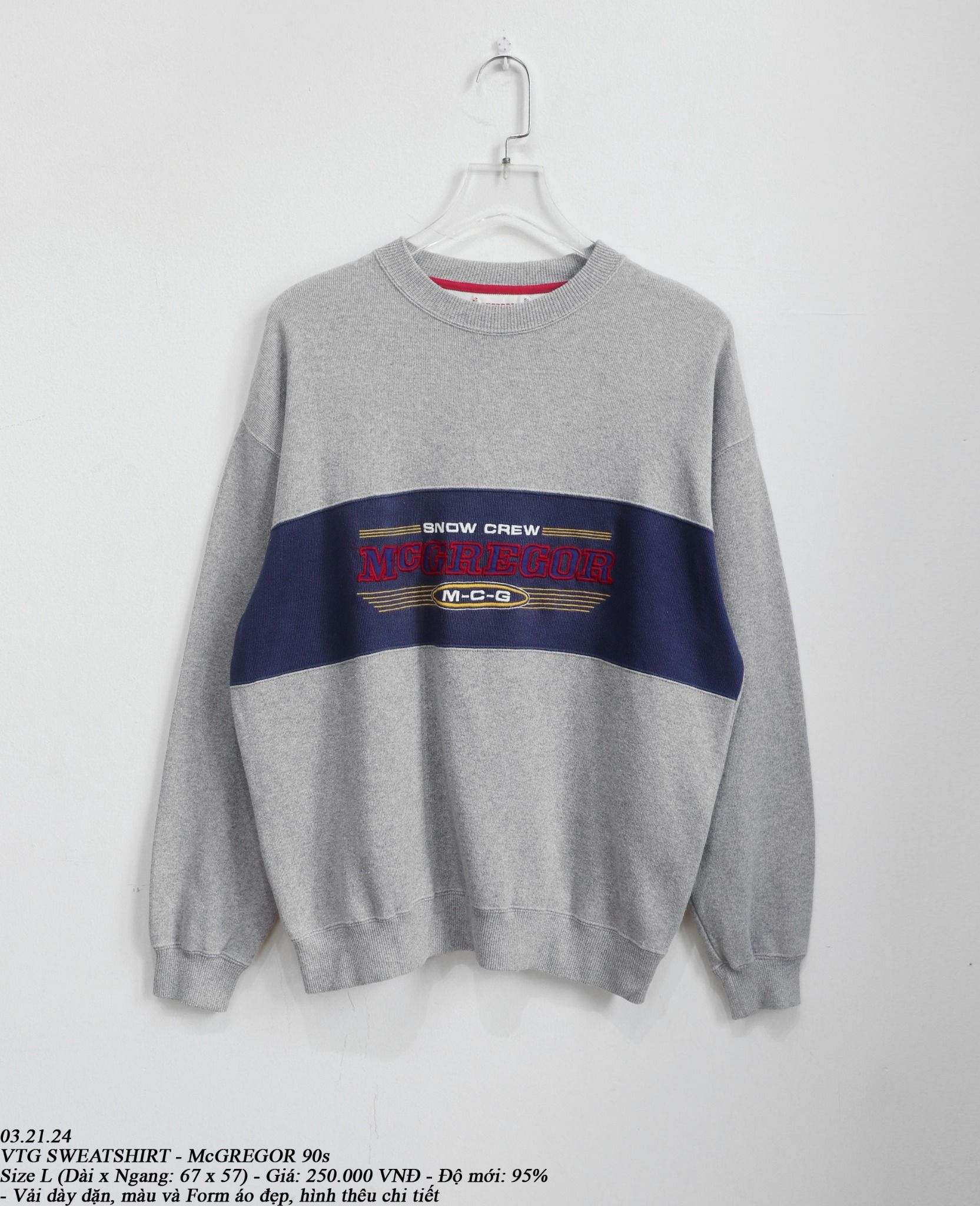  03.21.24 - VTG SWEATSHIRT - McGREGOR 90s 