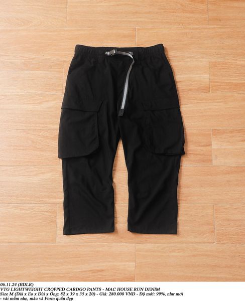  06.11.24 - VTG LIGHTWEIGHT CROPPED CARGO PANTS - MAC HOUSE RUN DENIM 