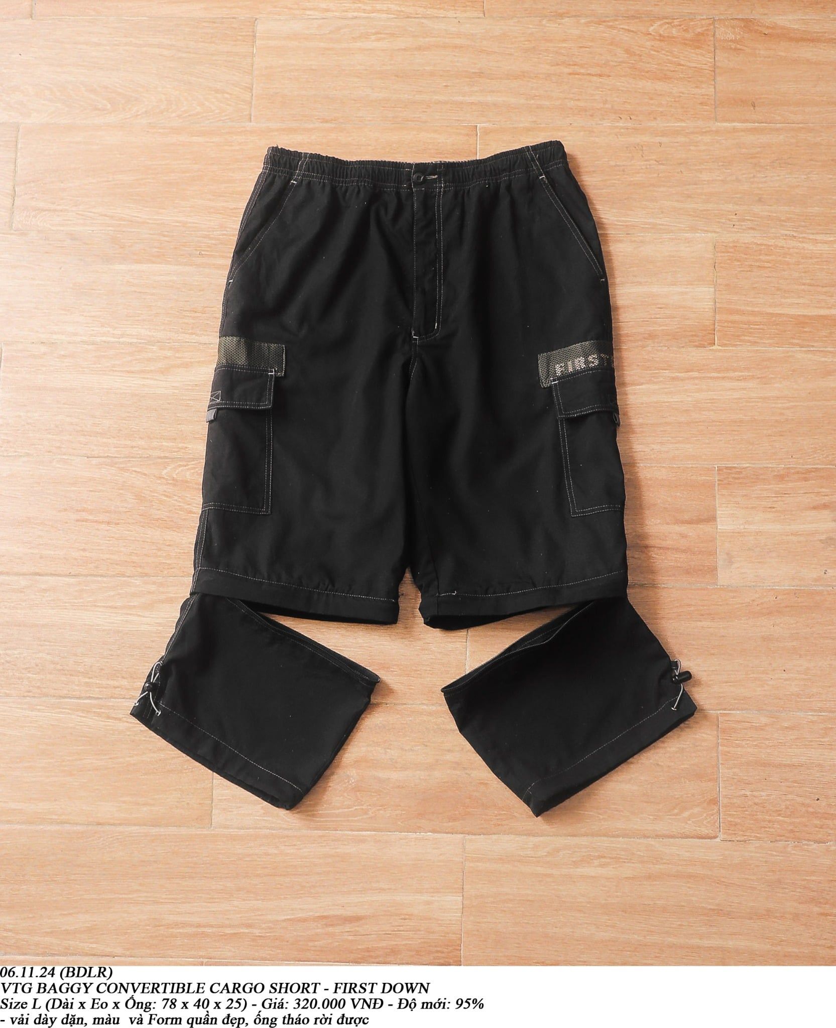  06.11.24 - VTG BAGGY CONVERTIBLE CARGO SHORT - FIRST DOWN 