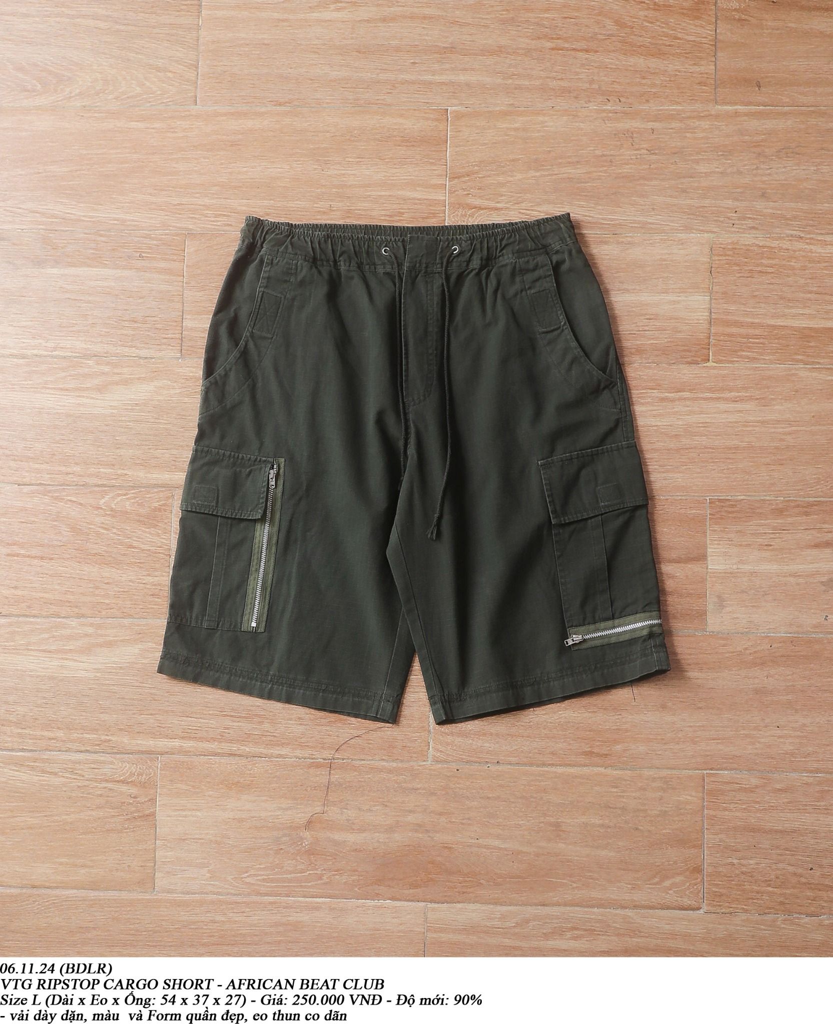  06.11.24 - VTG RIPSTOP CARGO SHORT - AFRICAN BEAT CLUB 