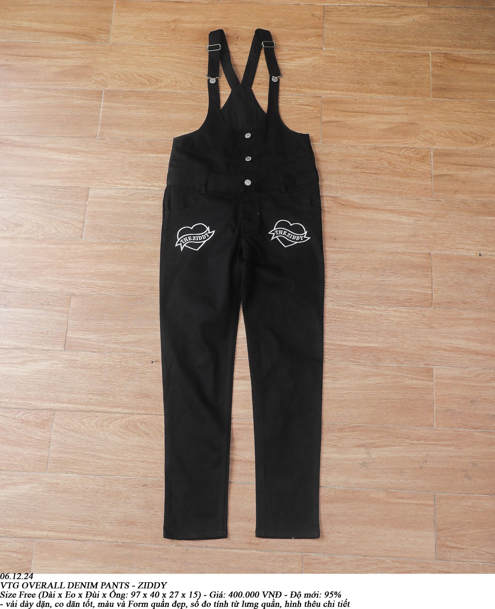  06.12.24 - VTG DENIM OVERALLS PANTS - ZIDDY 