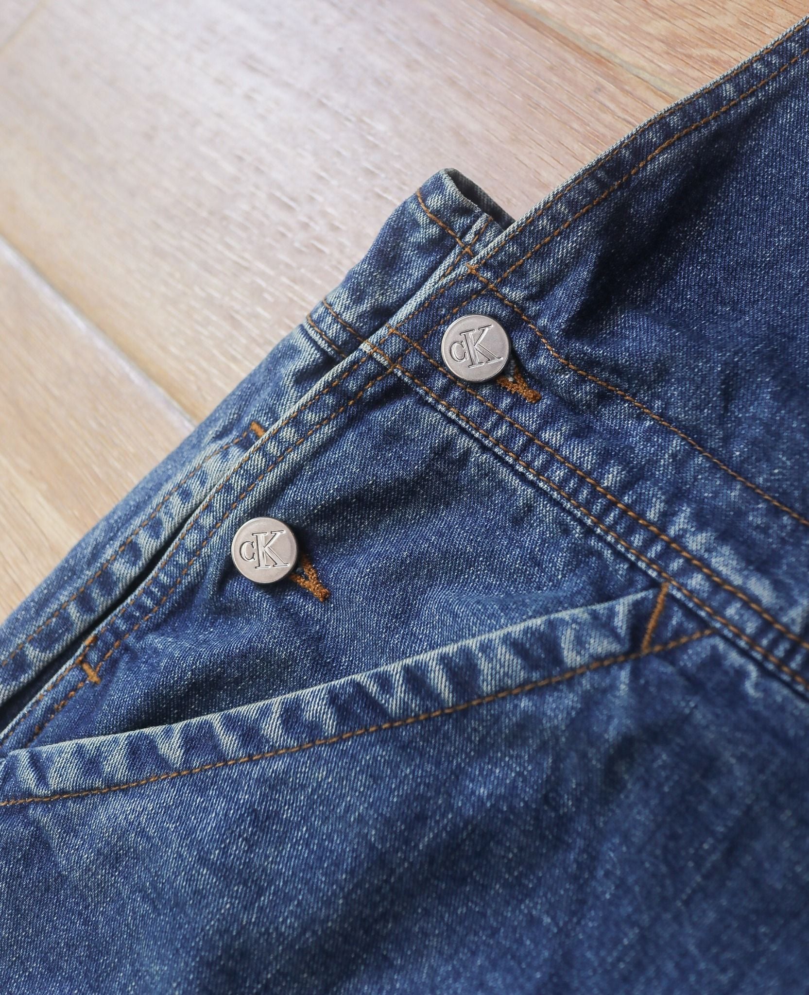  06.12.24 - VTG DENIM OVERALL CARPENTER PANTS - CALVIN KLEIN JEANS 