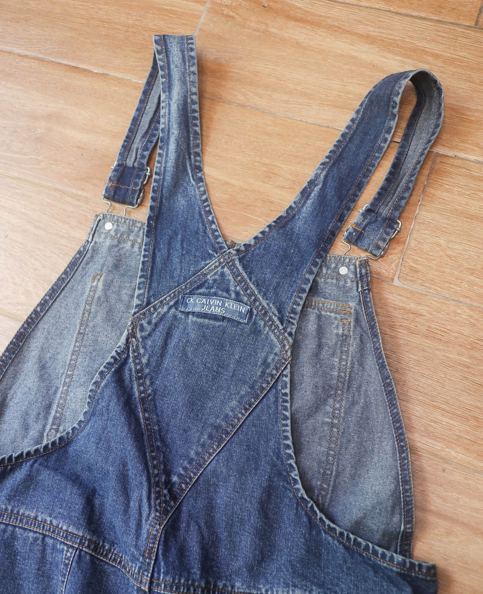  06.12.24 - VTG DENIM OVERALL CARPENTER PANTS - CALVIN KLEIN JEANS 