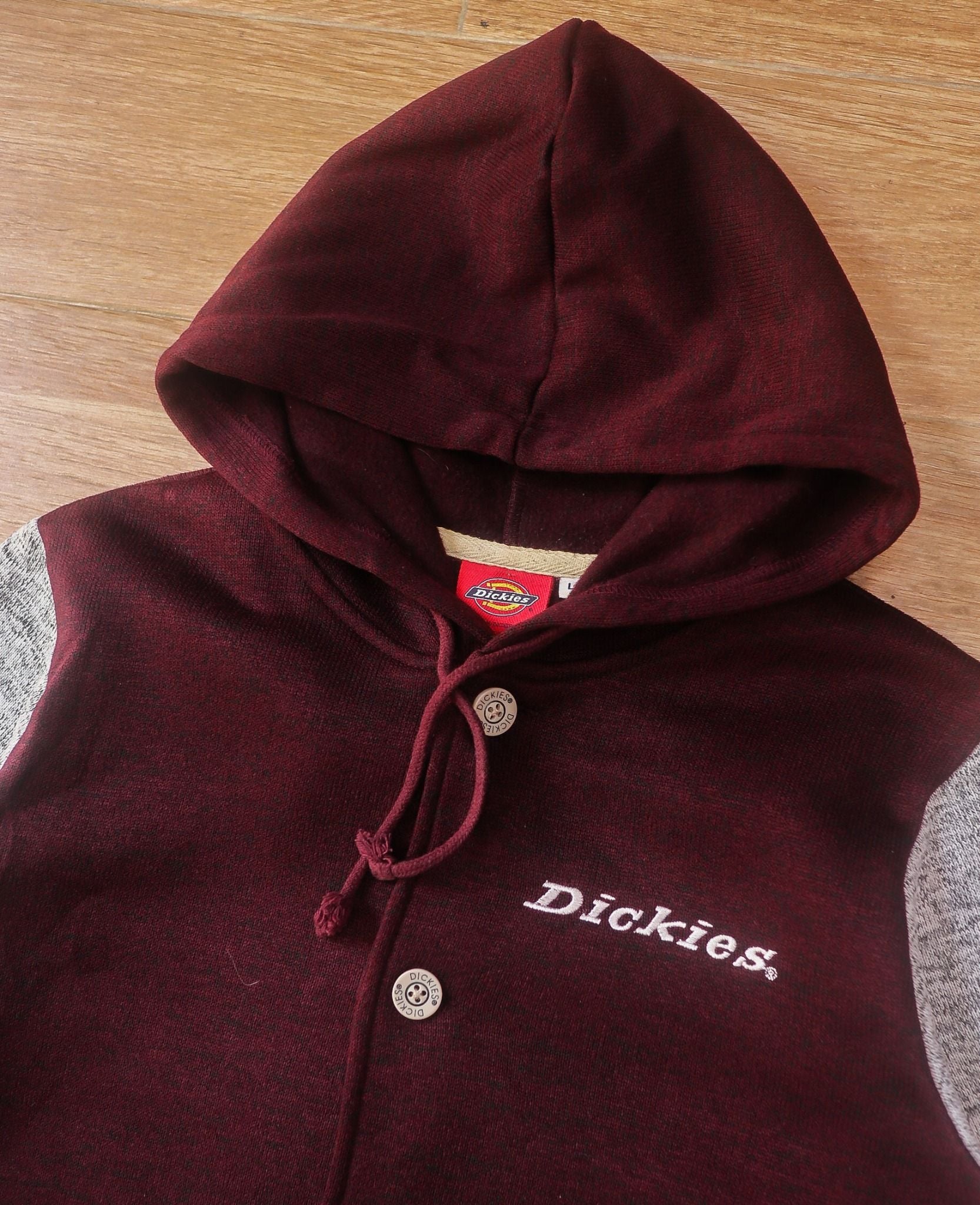  06.18.24 - VTG BUTTON UP KNIT HOODIE - DICKIES 