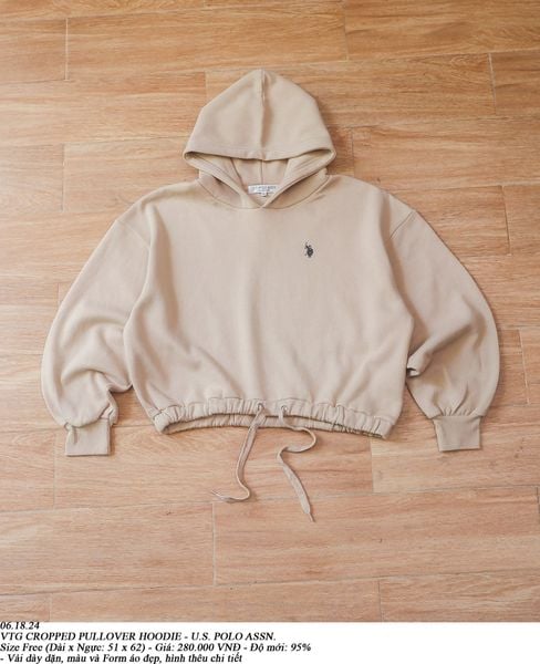  06.18.24 - VTG CROPPED PULLOVER HOODIE - U.S POLO ASSN 