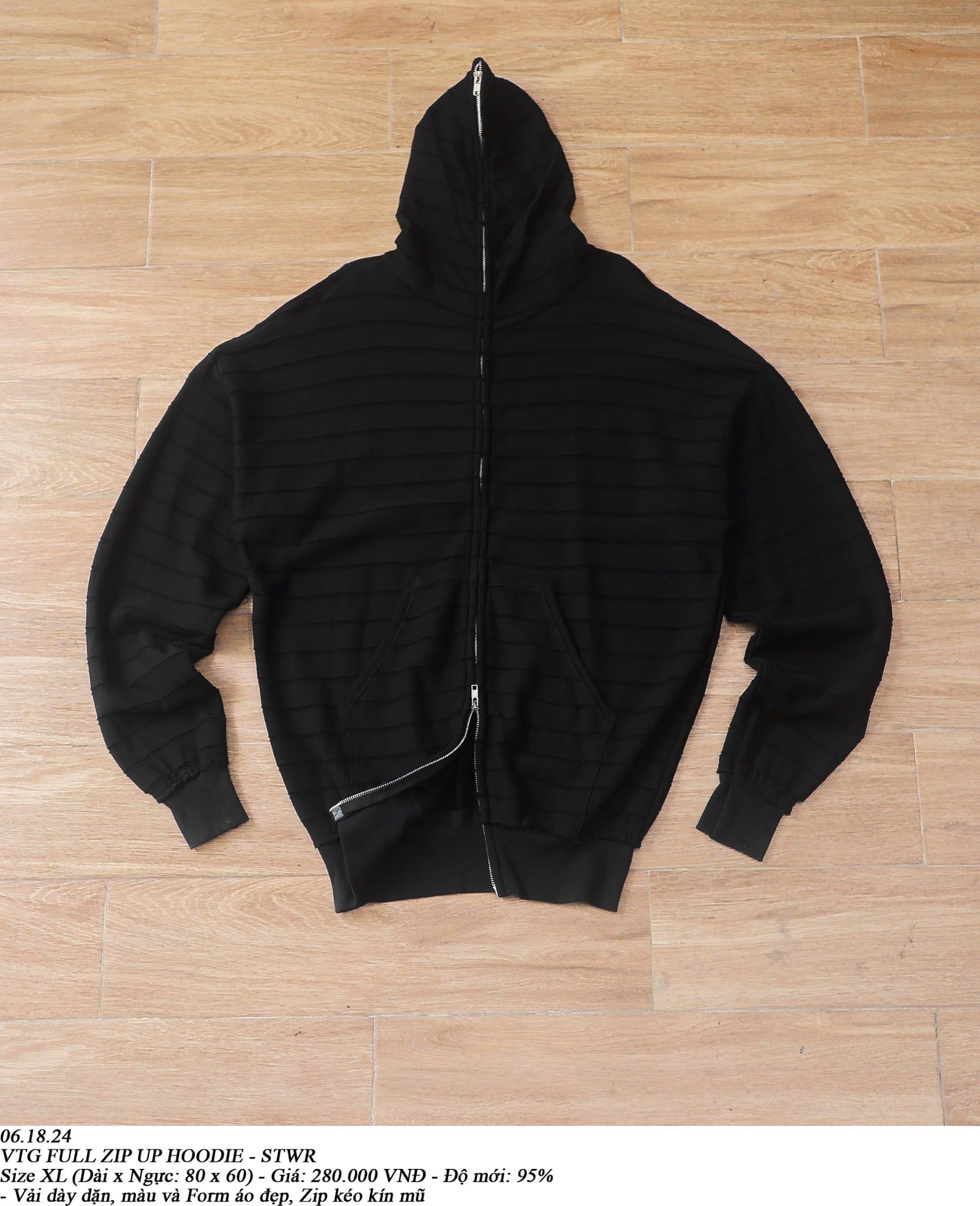  06.18.24 - VTG FULL ZIP UP HOODIE - STWR 