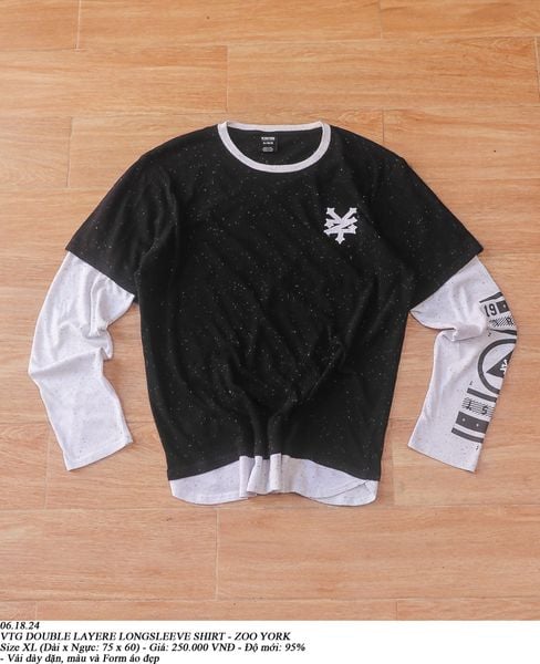  06.18.24 - VTG DOUBLE LAYER LONGSLEEVE SHIRT - ZOO YORK 