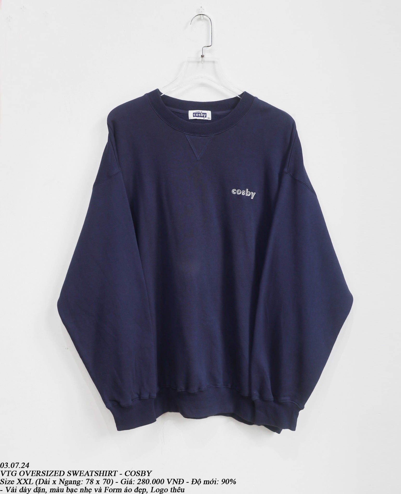  03.07.24 - VTG OVERSIZED SWEATSHIRT - COSBY 