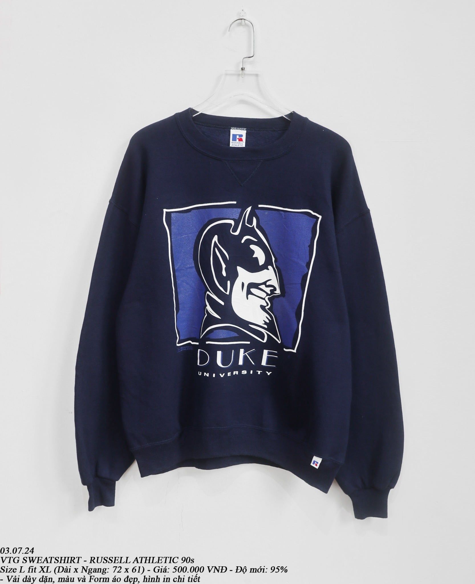 03.07.24 - VTG SWEATSHIRT - RUSSELL ATHLETIC 90s 