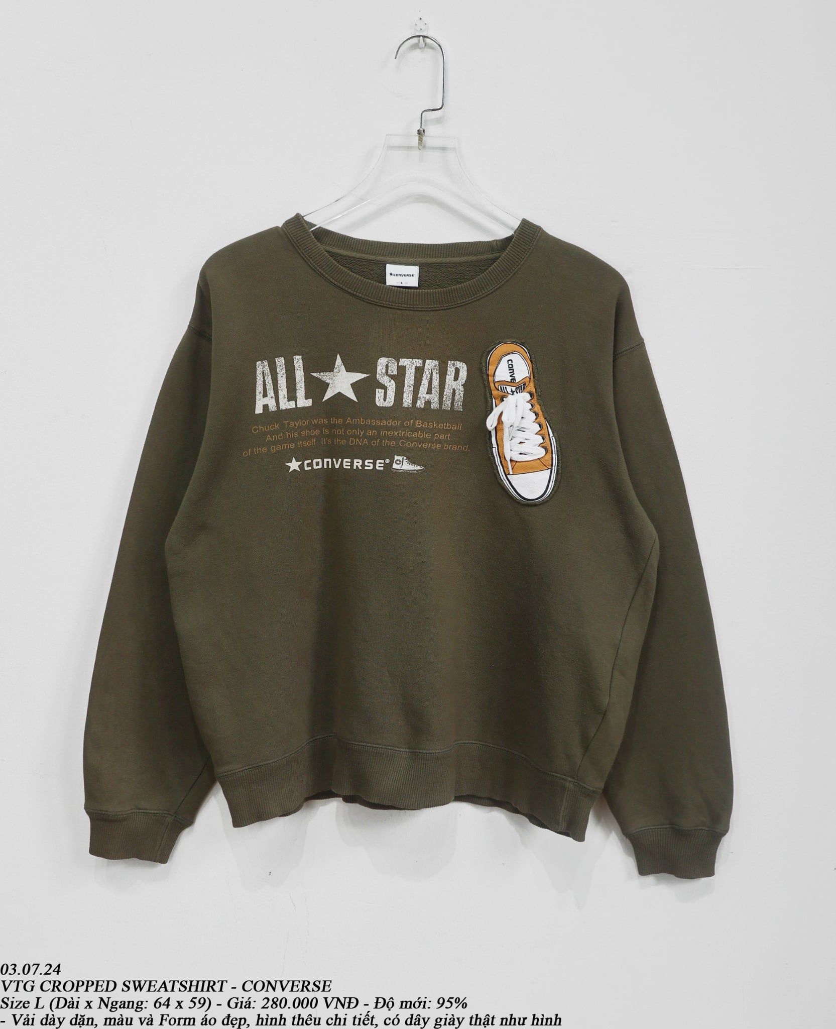  03.07.24 - VTG CROPPED SWEATSHIRT - CONVERSE 