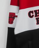  03.06.24 - VTG JERSEY QUATER ZIP PULLOVER HOODIE - NBA CHICAGO BULLS 