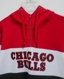  03.06.24 - VTG JERSEY QUATER ZIP PULLOVER HOODIE - NBA CHICAGO BULLS 