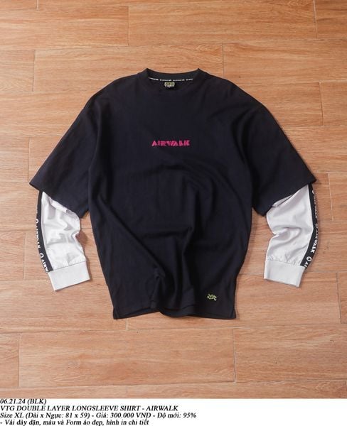  06.21.24 - VTG DOUBLE LAYER LONGSLEEVE SHIRT - AIRWALK 