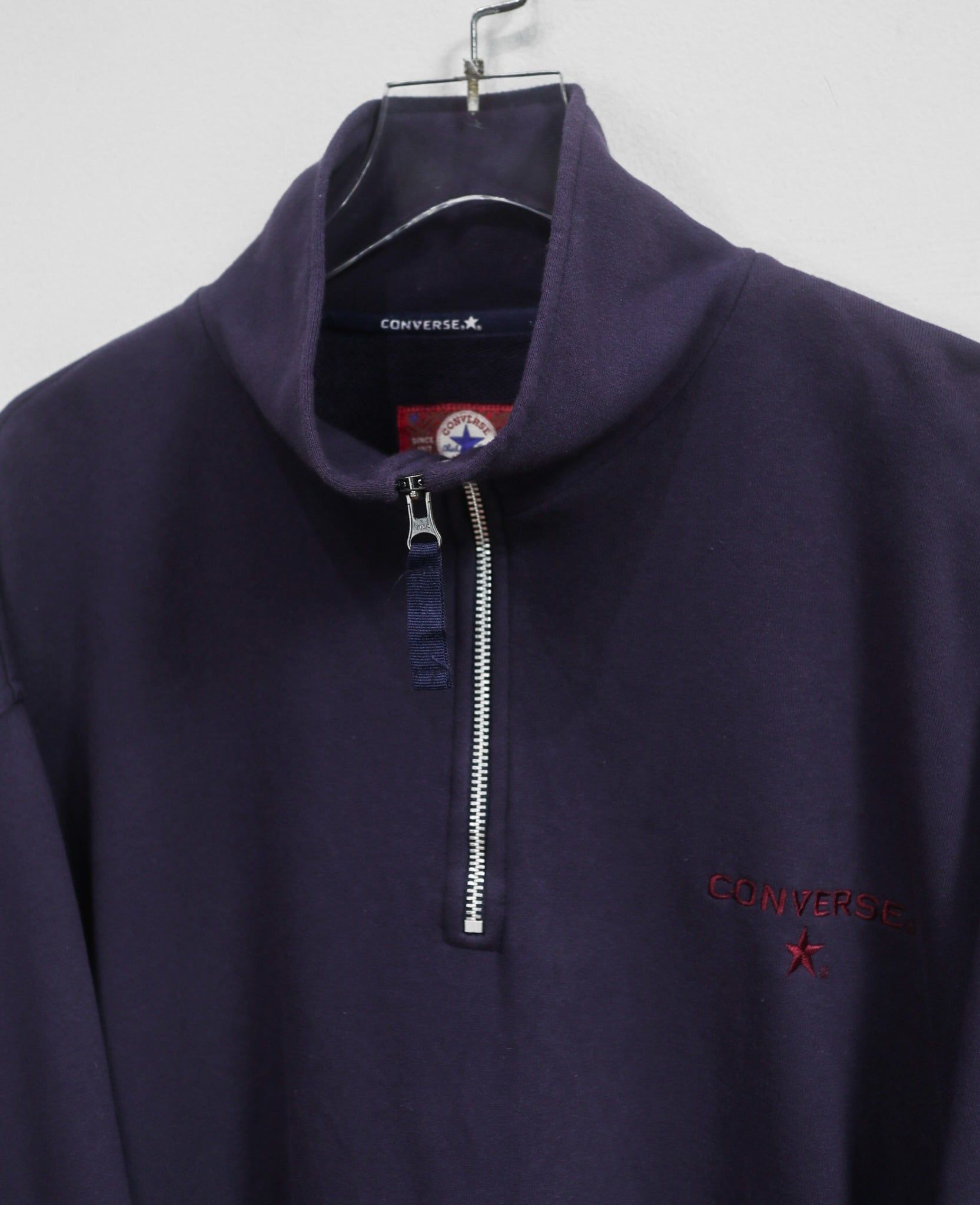  03.07.24 - VTG OVERSIZED ZIP NECK SWEATSHIRT - CONVERSE 90s 