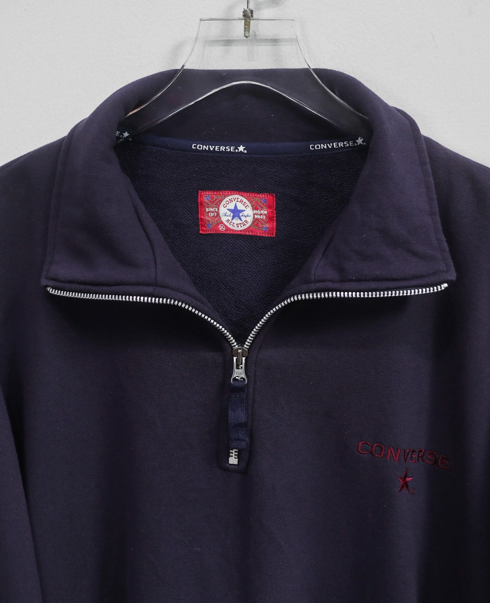  03.07.24 - VTG OVERSIZED ZIP NECK SWEATSHIRT - CONVERSE 90s 