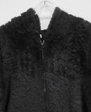  03.06.24 - VTG CROPPED SHERPA ZIP UP HOODIE - HEATHY KAREN 