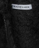  03.06.24 - VTG CROPPED SHERPA ZIP UP HOODIE - HEATHY KAREN 