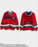  03.06.24 - VTG BOXY ZIP UP KNIT HOODIE - HENRI LUCCHAPUIS 90s 