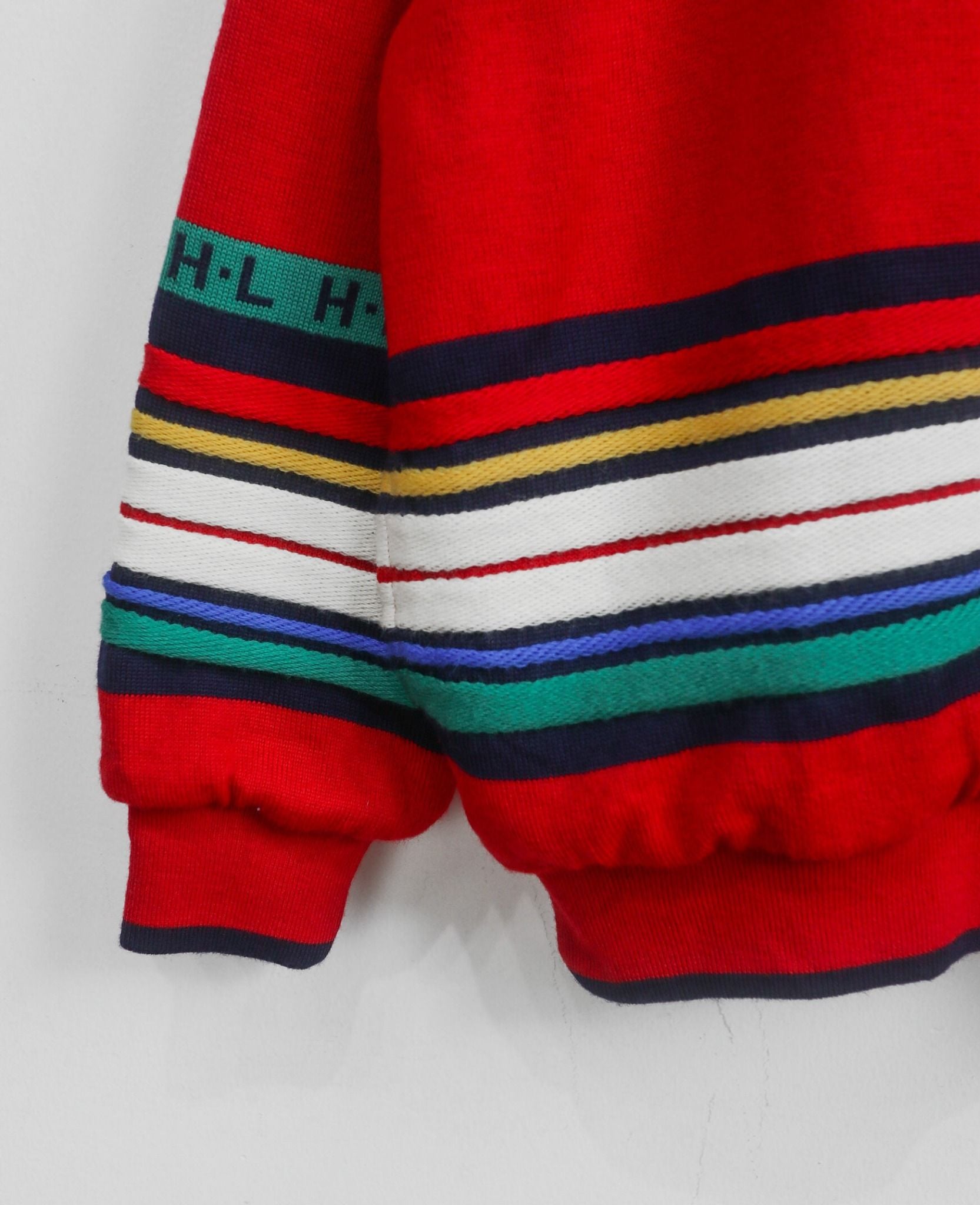  03.06.24 - VTG BOXY ZIP UP KNIT HOODIE - HENRI LUCCHAPUIS 90s 