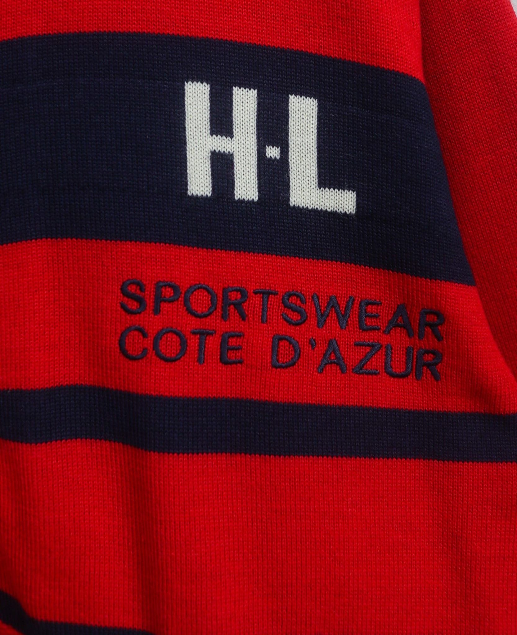  03.06.24 - VTG BOXY ZIP UP KNIT HOODIE - HENRI LUCCHAPUIS 90s 