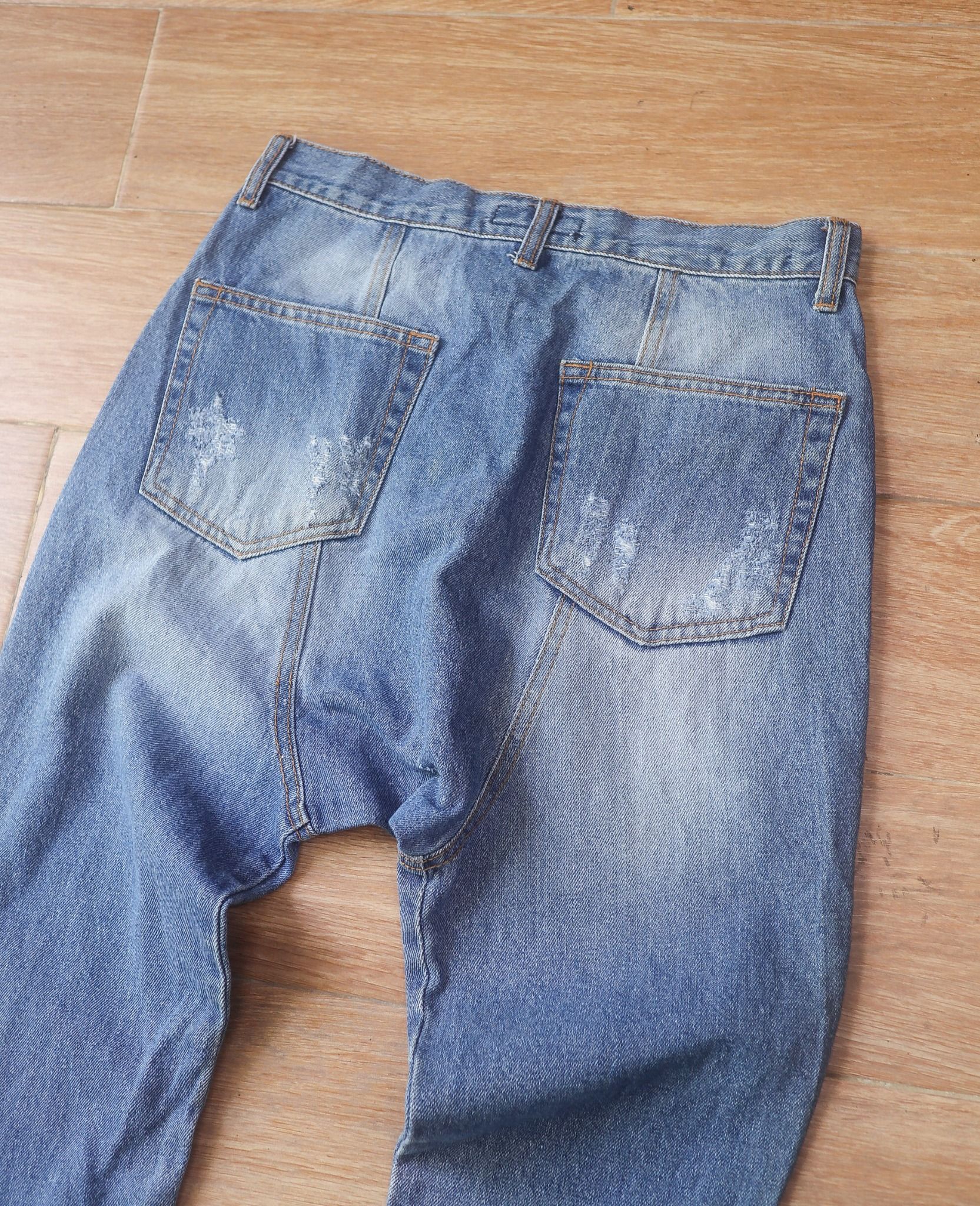  06.26.24 - VTG DROPCROTCH DENIM PANTS - ME MYSELF 