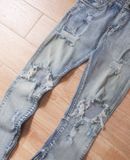  06.26.24 - VTG DESTROYED SKINNY  DENIM PANTS - STWR 