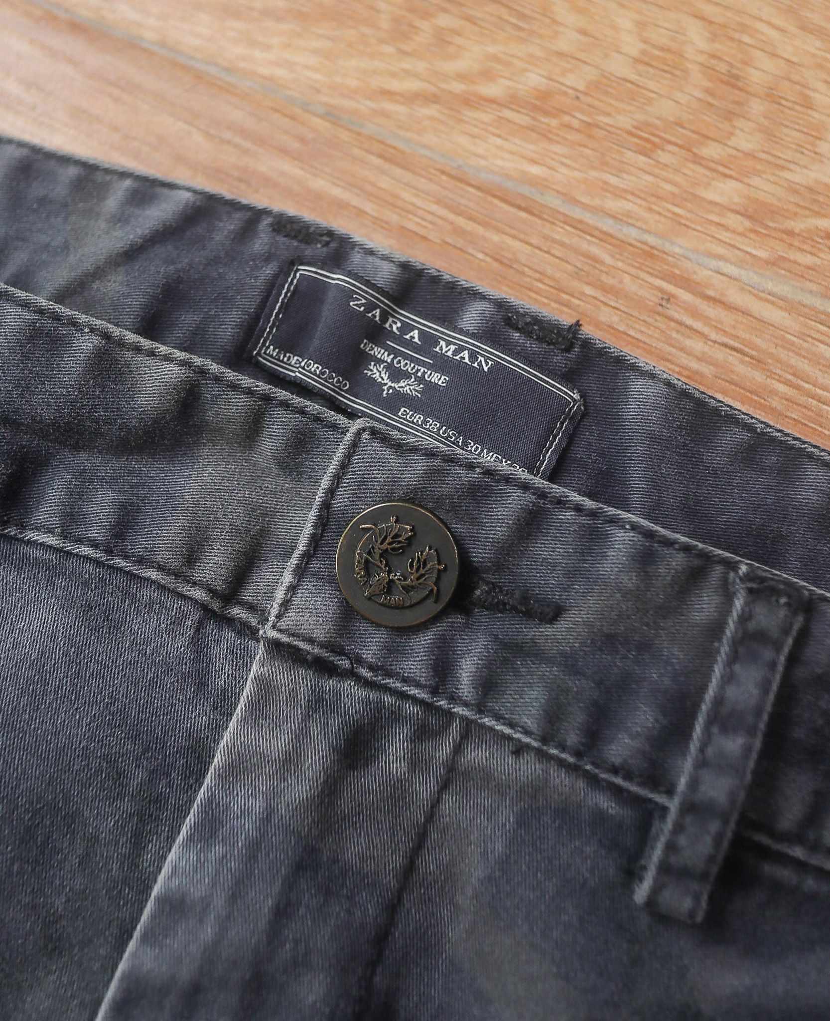  06.26.24 - VTG SKINNY BIKER DENIM PANTS - ZARA 