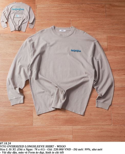  07.18.24 - VTG OVERSIZED LONGSLEEVE SHIRT - WEGO 
