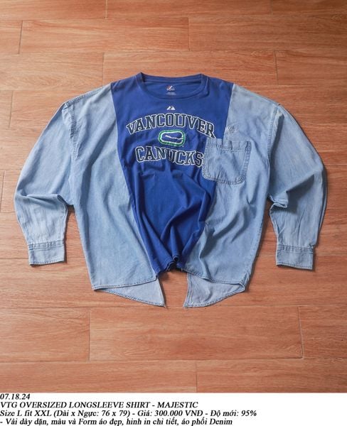  07.18.24 - VTG OVERSIZED LONGSLEEVE SHIRT - MAJESTIC 