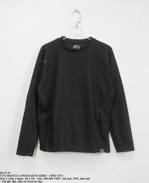  06.25.24 - VTG WAFFLE LONGSLEEVE SHIRT - FIND OUT 