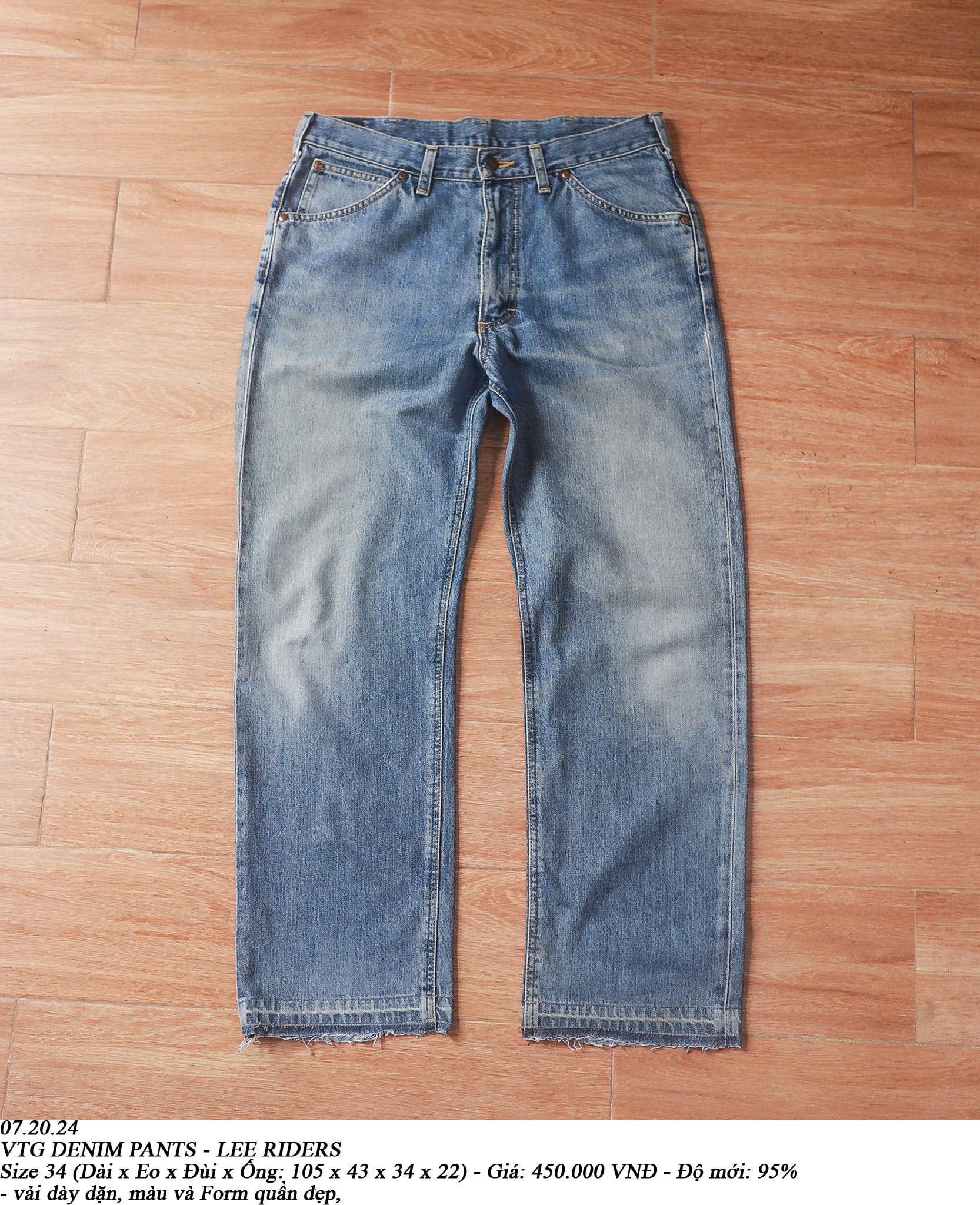  07.20.24 - VTG DENIM PANTS - LEE RIDERSS 
