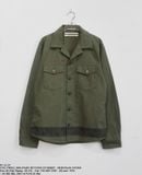  03.12.24 - VTG TWILL MILITARY BUTTON UP SHIRT - HERITAGE STONE 