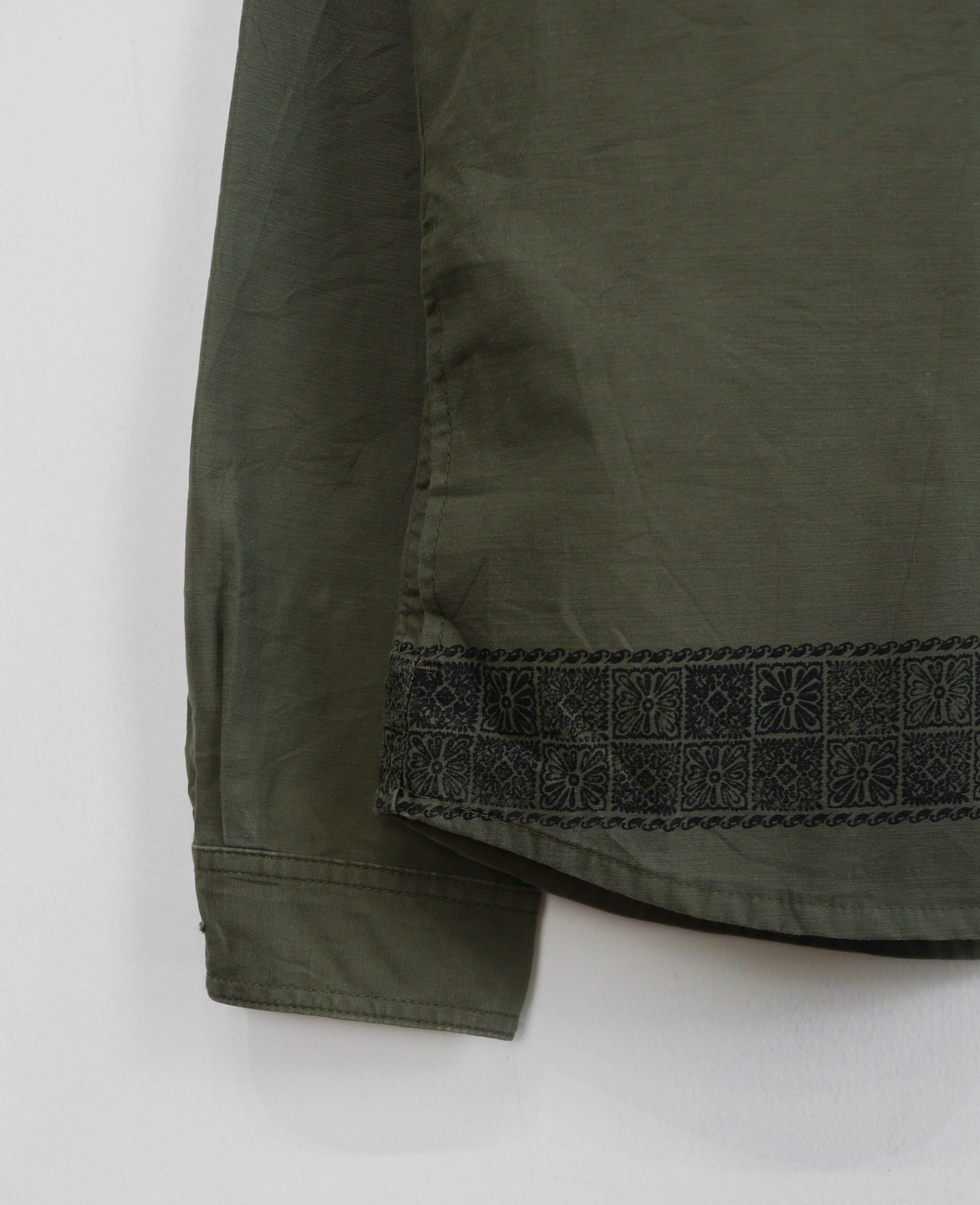  03.12.24 - VTG TWILL MILITARY BUTTON UP SHIRT - HERITAGE STONE 