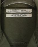  03.12.24 - VTG TWILL MILITARY BUTTON UP SHIRT - HERITAGE STONE 