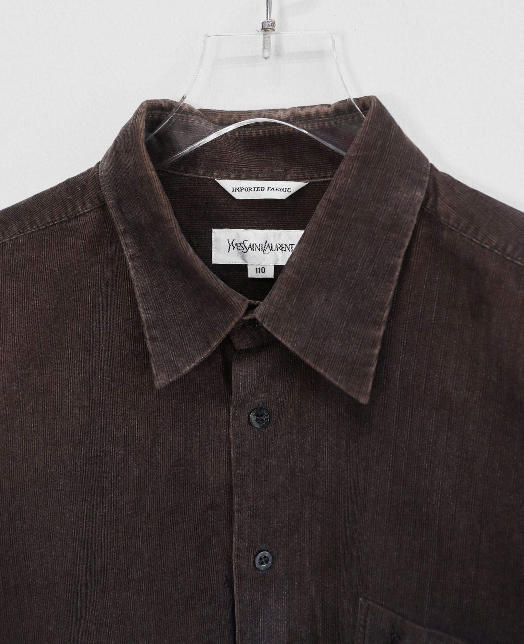  03.12.24 - VTG CORDUROY BUTTON UP SHIRT - YVES SAINT LAURENT 