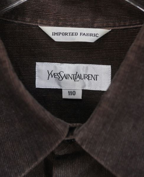  03.12.24 - VTG CORDUROY BUTTON UP SHIRT - YVES SAINT LAURENT 