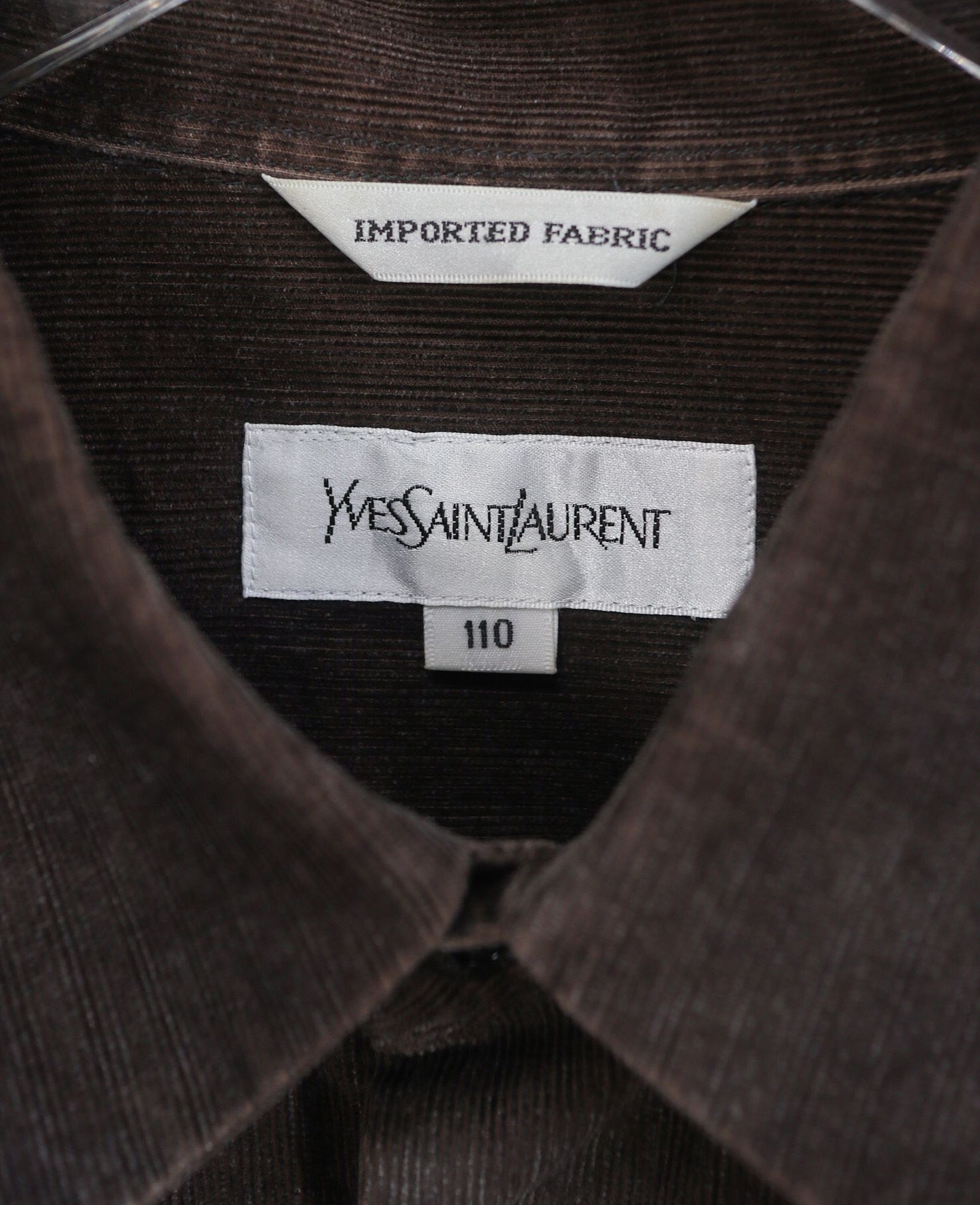  03.12.24 - VTG CORDUROY BUTTON UP SHIRT - YVES SAINT LAURENT 
