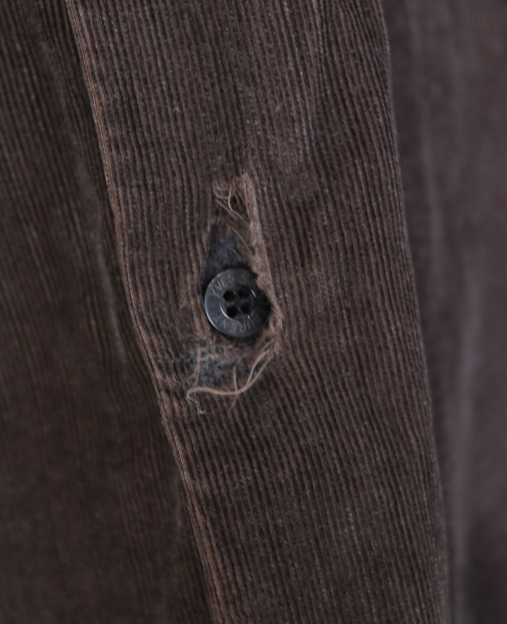  03.12.24 - VTG CORDUROY BUTTON UP SHIRT - YVES SAINT LAURENT 