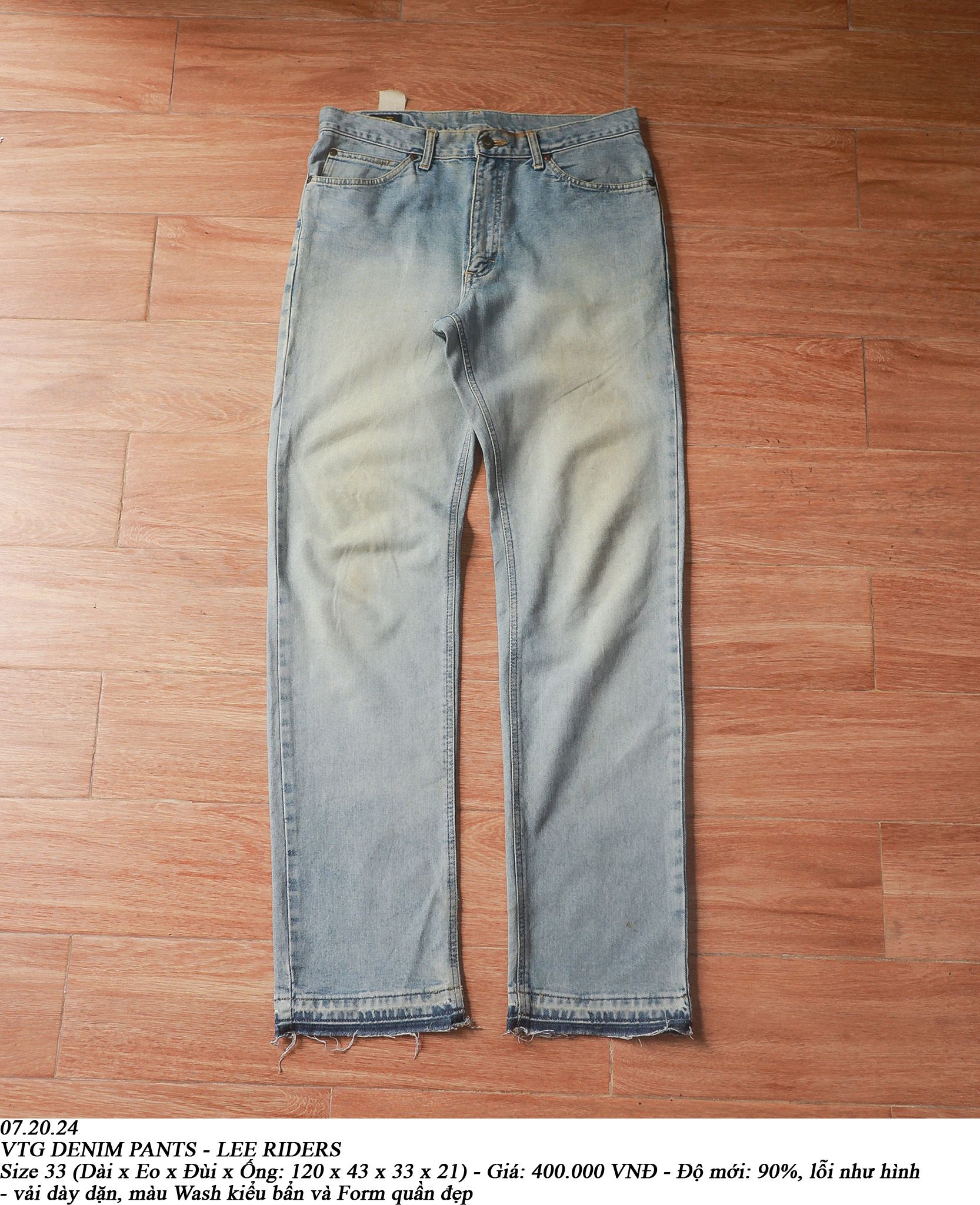  07.20.24 - VTG DENIM PANTS - LEE RIDERS 