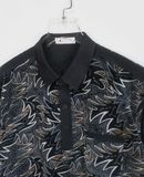  06.25.24 - VTG VELVET LONGSLEEVE SHIRT - HILTON 