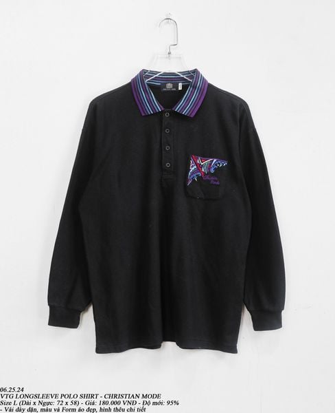  06.25.24 - VTG LONGSLEEVE POLO SHIRT - CHRISTIAN MODE 