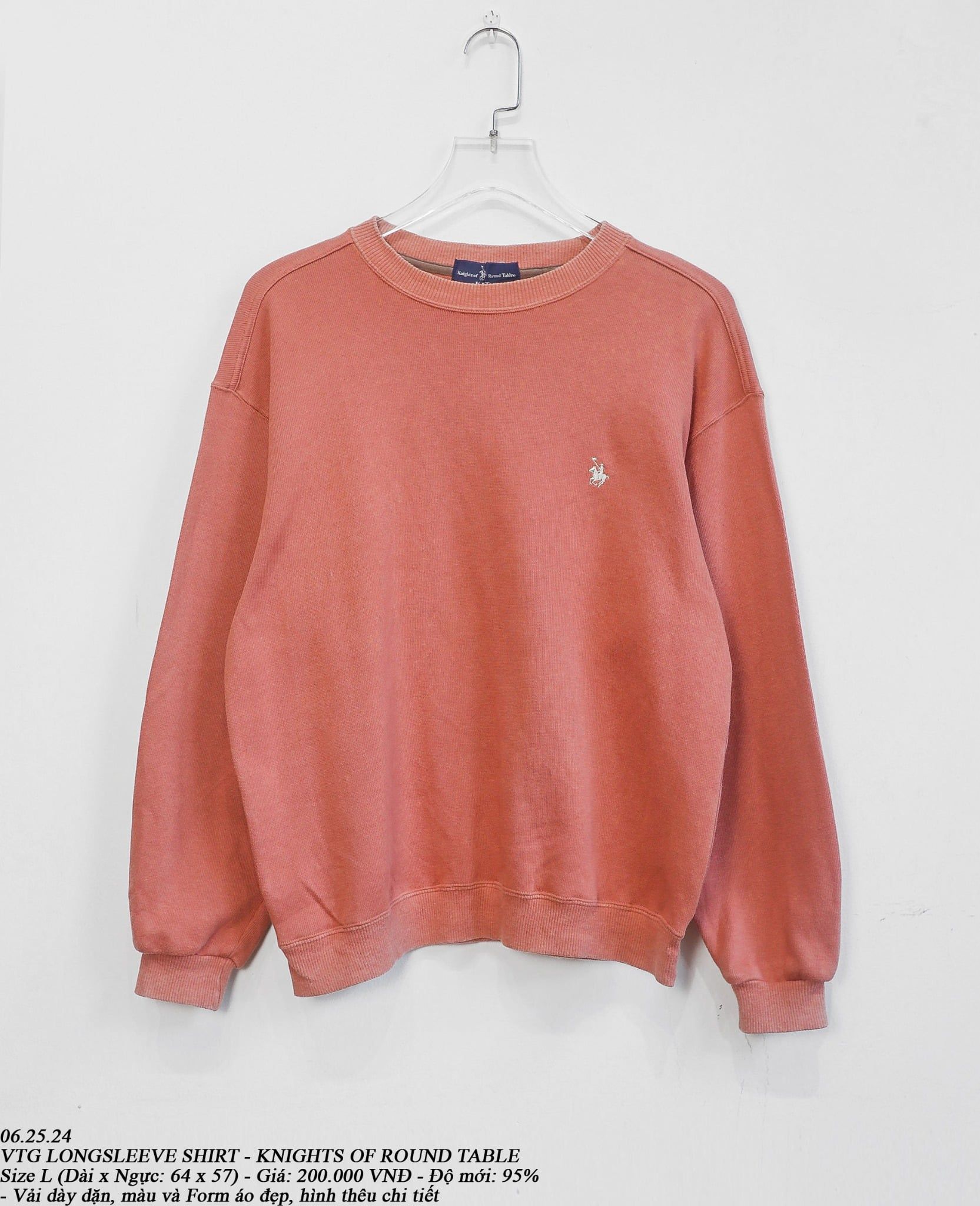  06.25.24 - VTG LONGSLEEVE SHIRT - KNIGHT OF ROUND TABLE 