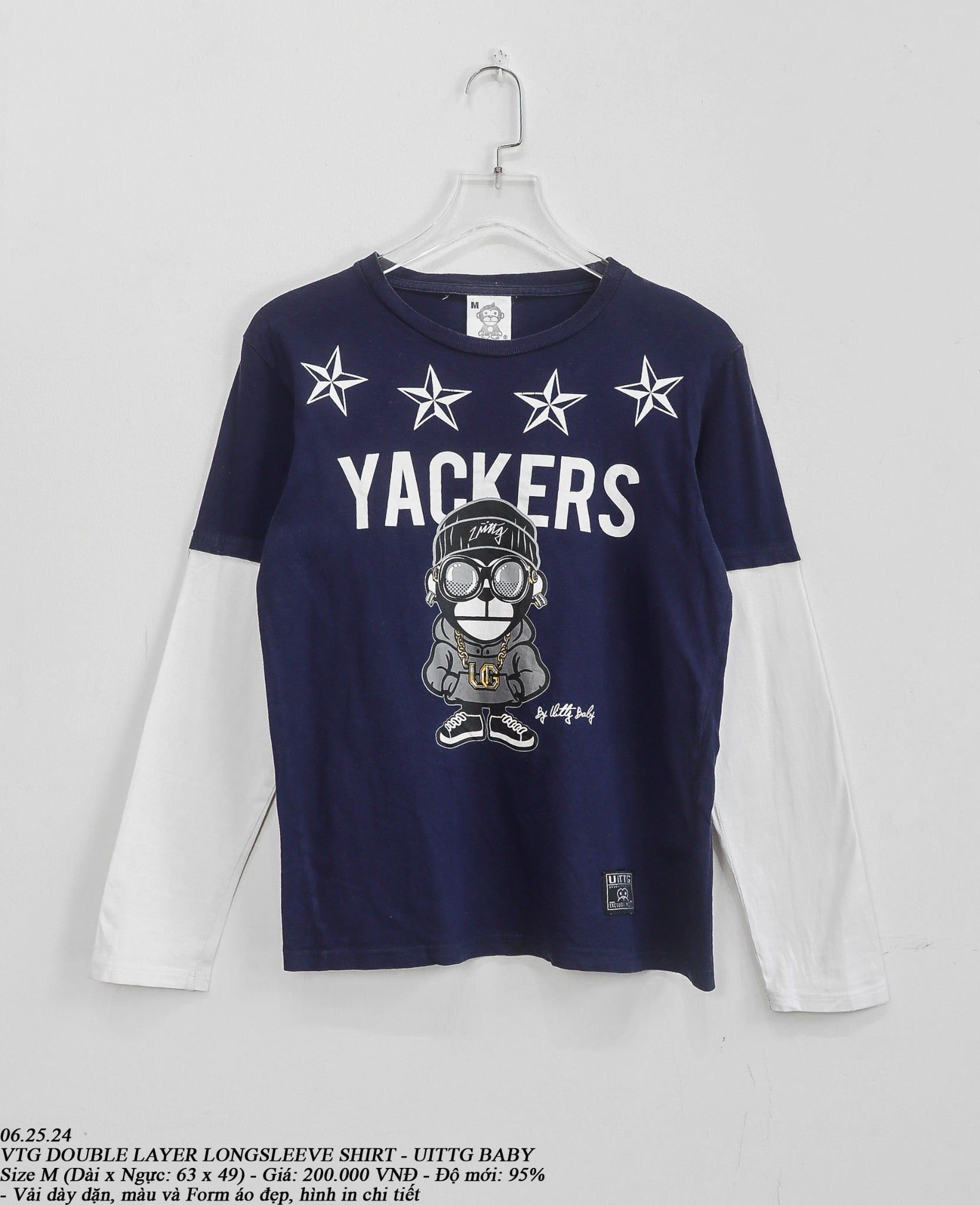  06.25.24 - VTG DOUBLE LAYER LONGSLEEVE SHIRT - UTTG BABY 