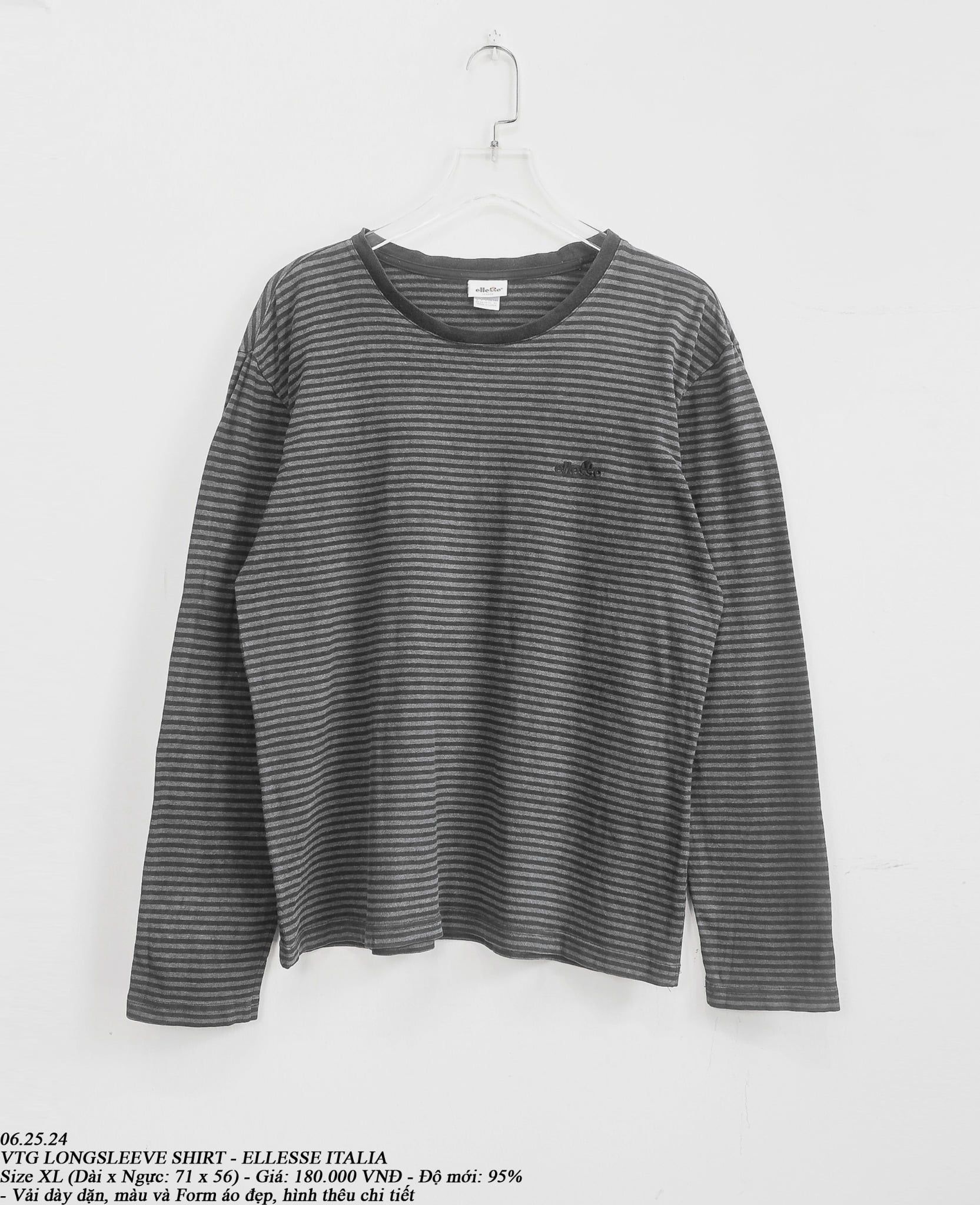  06.25.24 - VTG LONGSLEEVE SHIRT - ELLESSE ITALIA 