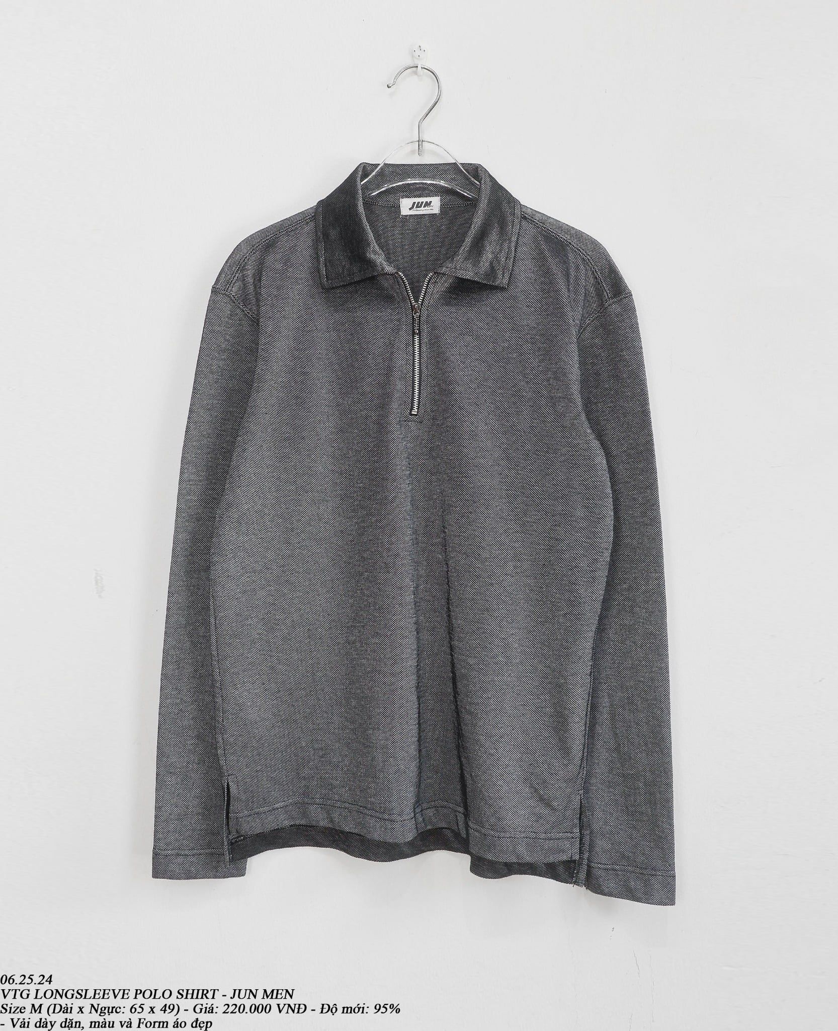 06.25.24 - VTG LONGSLEEVE POLO SHIRT - JUN MAN 