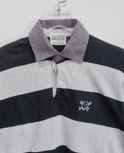  07.19.24 - VTG LONGSLEEVE POLO SHIRT - NARCOTIC 