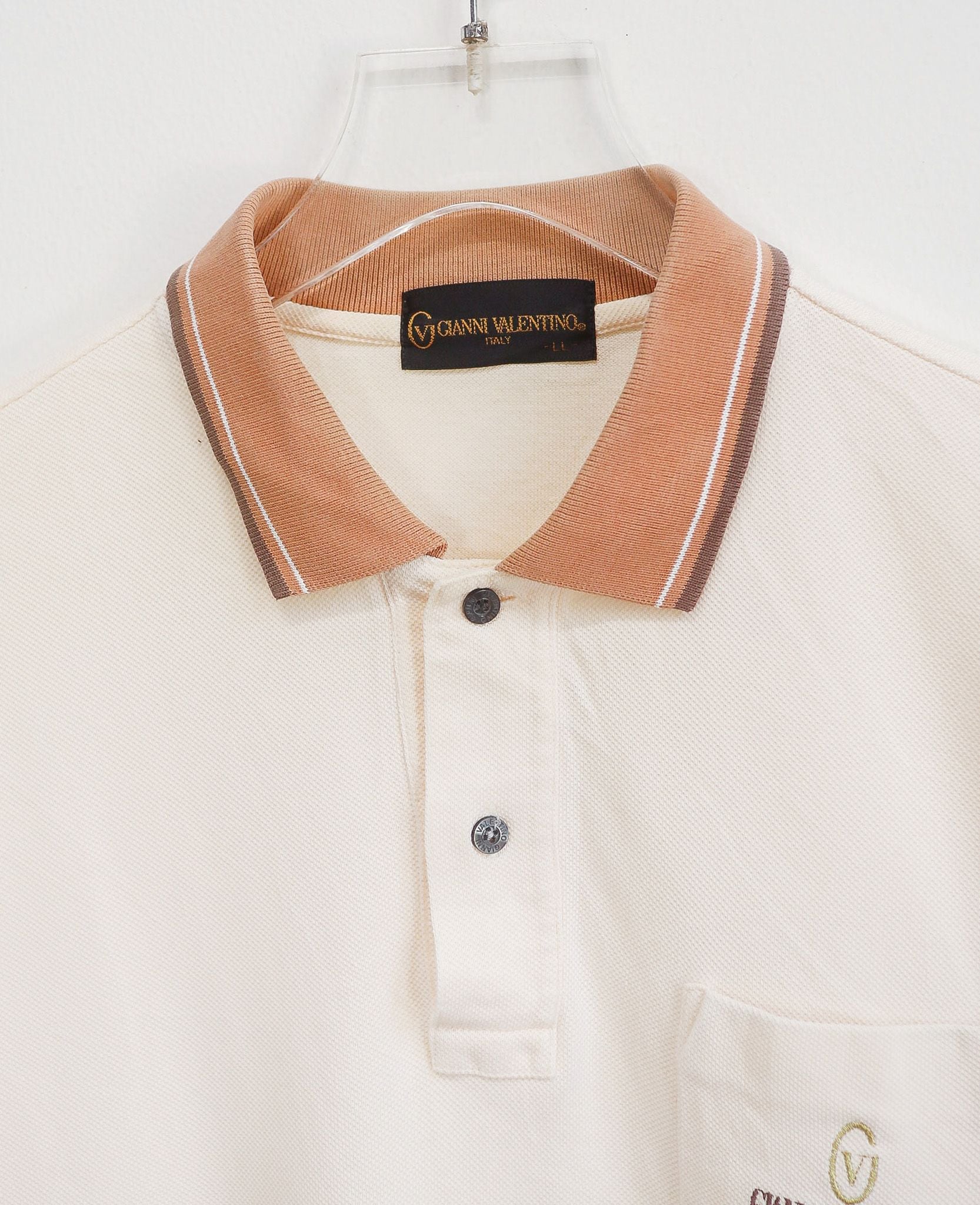  07.19.24 - VTG LONGSLEEVE POLO SHIRT - GIANNI VALENTINO ITALY 